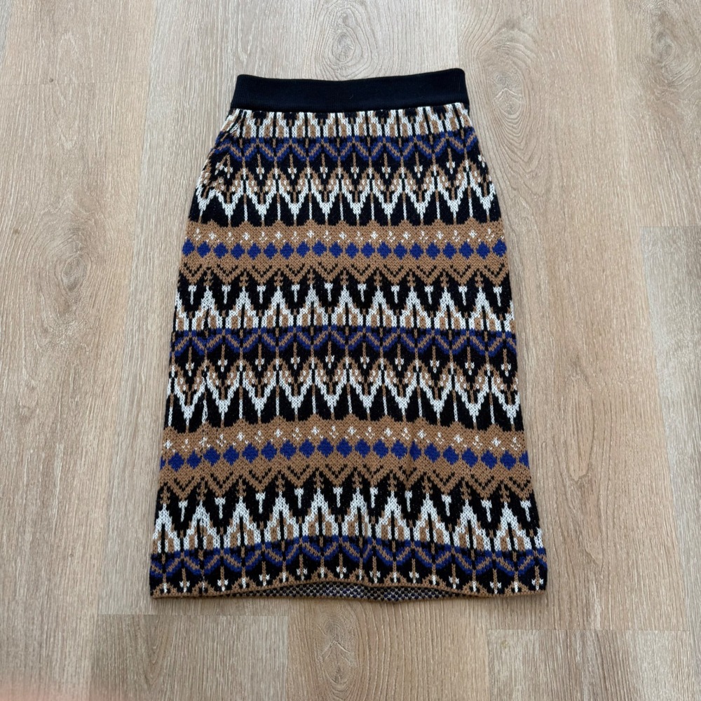 Anthropologie Saoirse Knit Sweater Midi Pencil Skirt Women Small Lambswool Blend